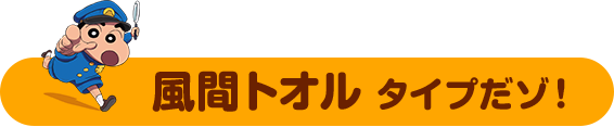 そんなあなたは　風間トオル タイプだゾ！