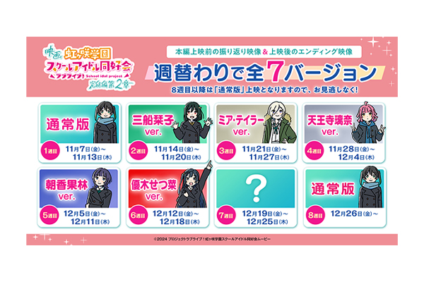 ラブライブ　映画　虹ヶ咲 完結編 第2章 アクリルスタンド　せつ菜　４点セット 映画『虹ヶ咲学園スクールアイドル同好会 完結編 第2章』11月7日に公開